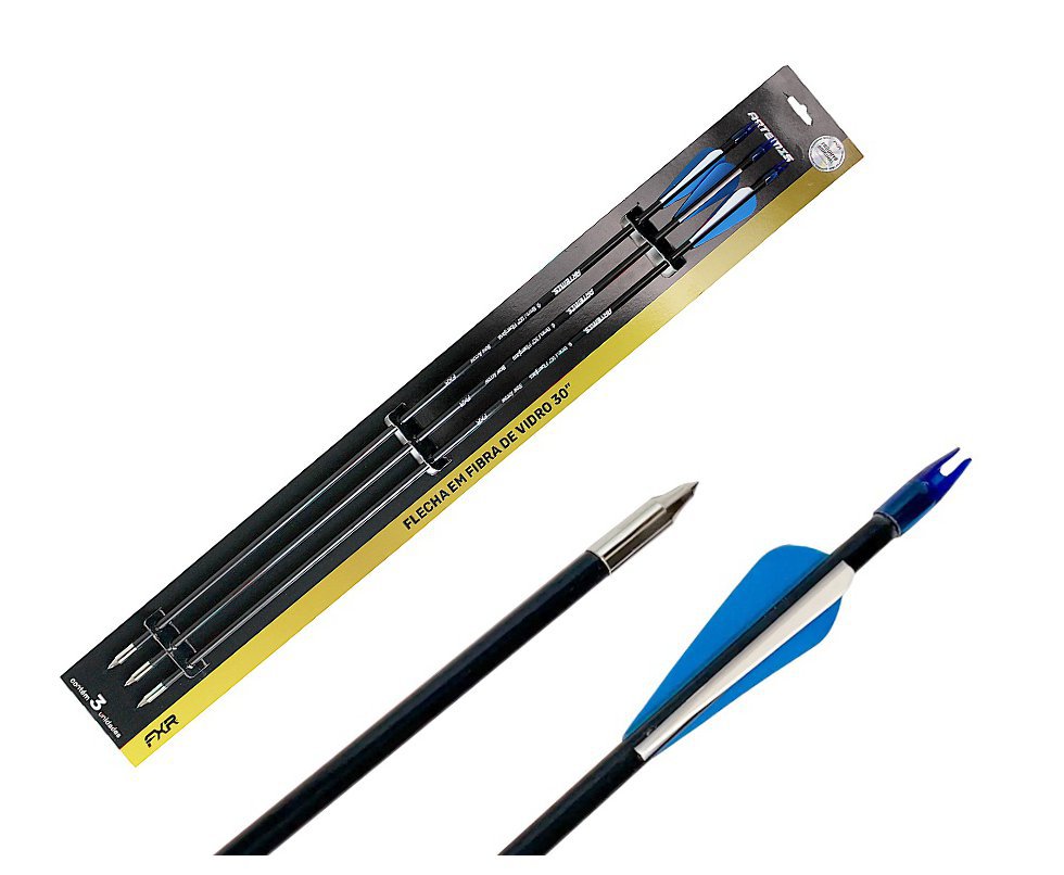 Kit 3 Flecha Seta de Fibra de Vidro 30" FXR Artemis