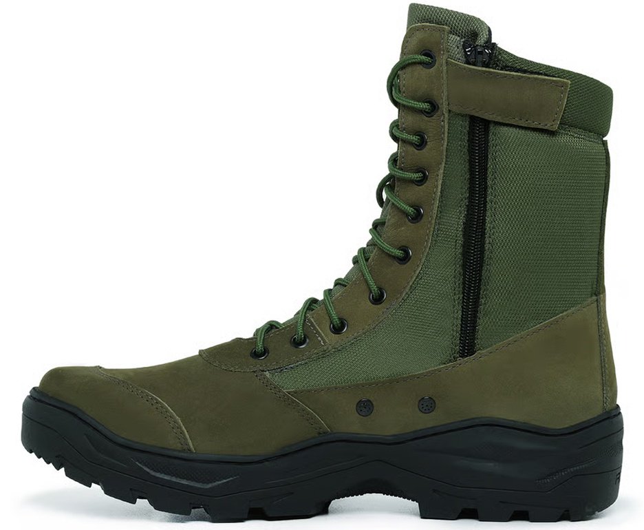 Bota Coturno Acero Selva Nobuck Padrao EB Verde Oliva Ziper