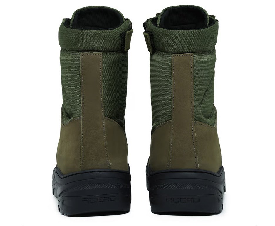 Bota Coturno Acero Selva Nobuck Padrao EB Verde Oliva Ziper