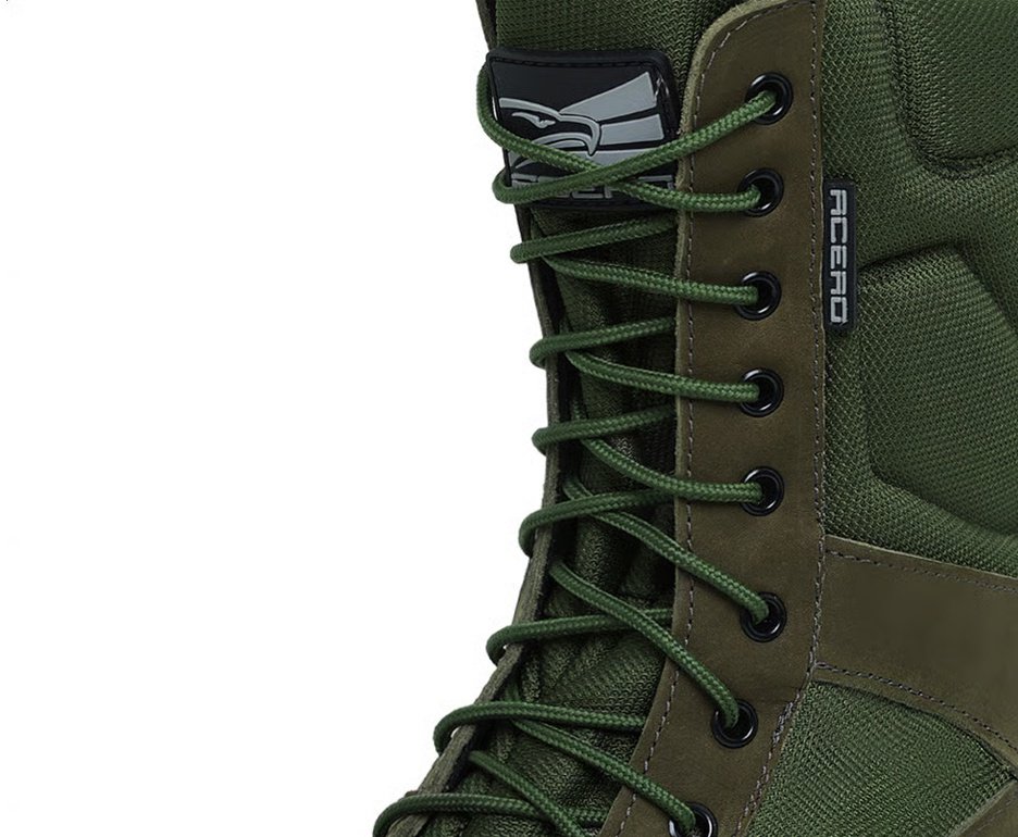 Bota Coturno Acero Selva Nobuck Padrao EB Verde Oliva Ziper