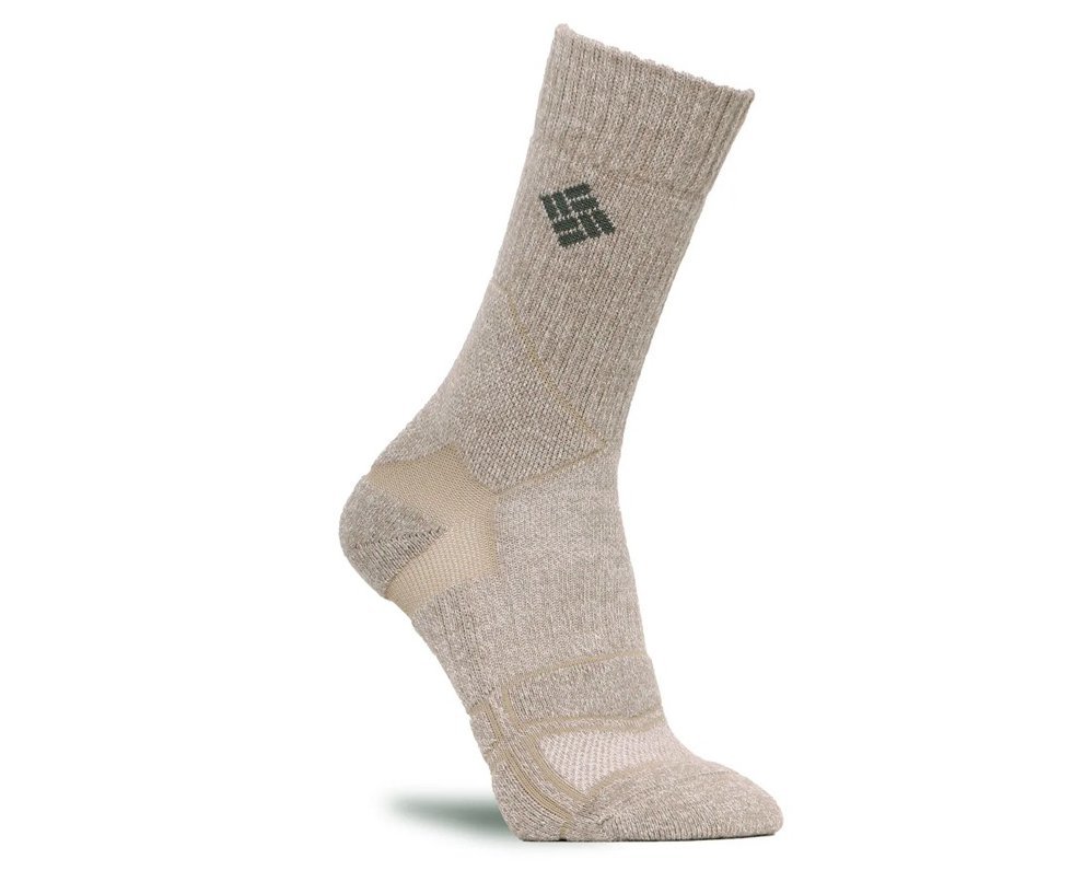 Meia Columbia Masculina Hike Crew Medium Weight - Kakhi - Tecnica