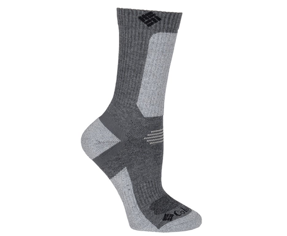 Meia Columbia Masculina Hike Crop Crew Lightweight Charcoal - Técnica