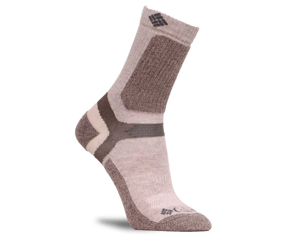 Meia Columbia Masculina Crop Hike Crew Lightweight - Kacki -Tecnica