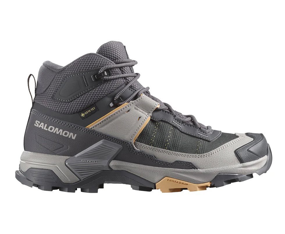 Bota Salomon Feminina X Ultra 5 Mid GTX GORE-TEX Iron/Gull/Soft