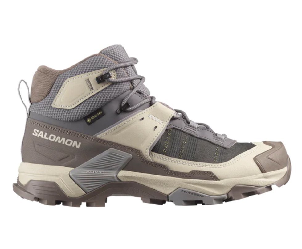 Bota Salomon Feminina X Ultra 5 Mid GTX GORE-TEX Excali/Iron/Gull