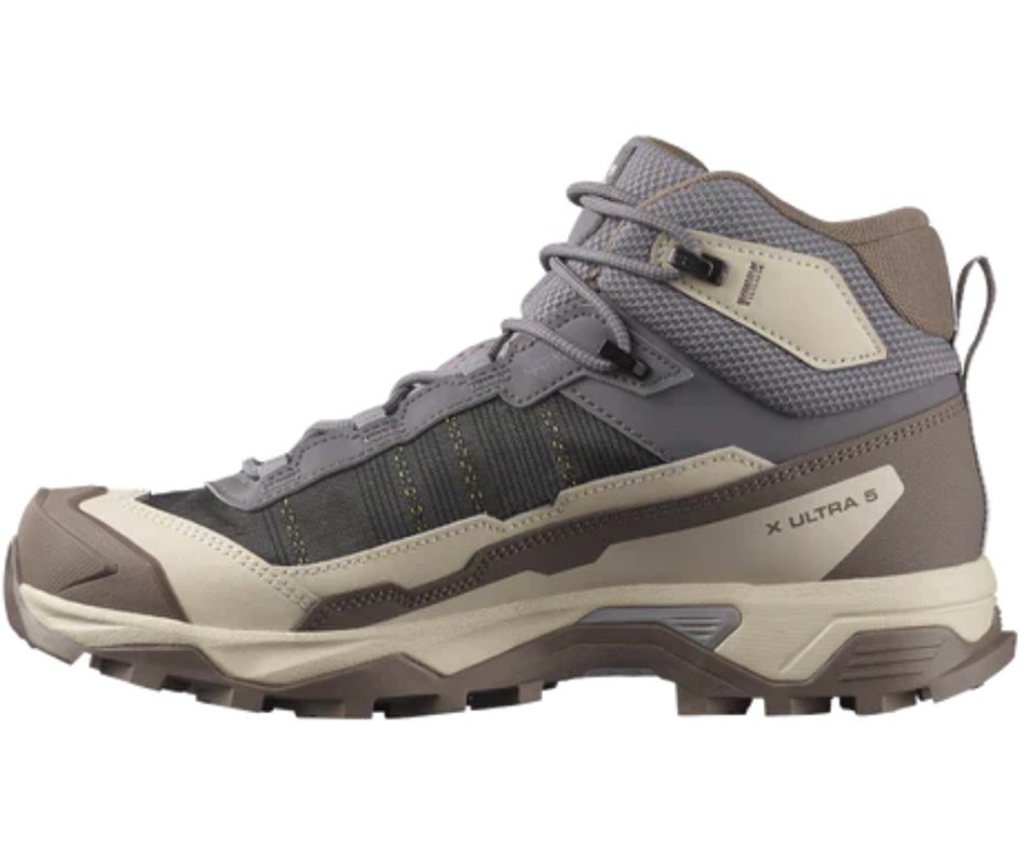 Bota Salomon Feminina X Ultra 5 Mid GORE-TEX - Excali/Iron/Gull