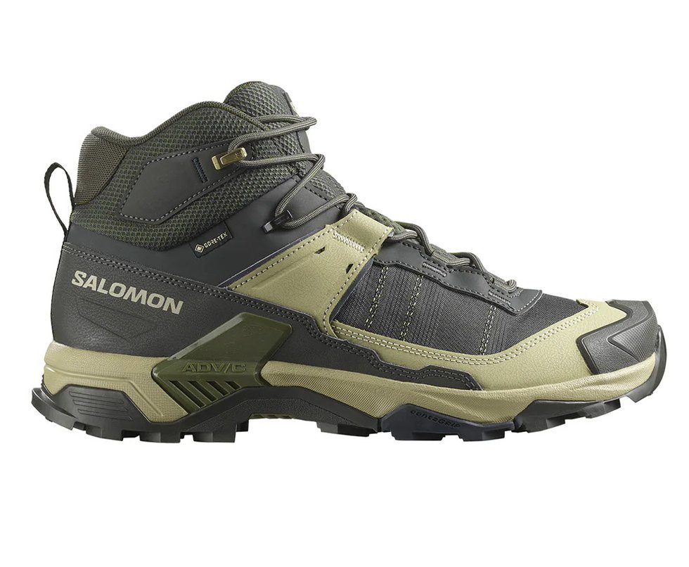 Bota Salomon Masculina X Ultra 5 Mid GTX GORE-TEX Peat/Gray Green