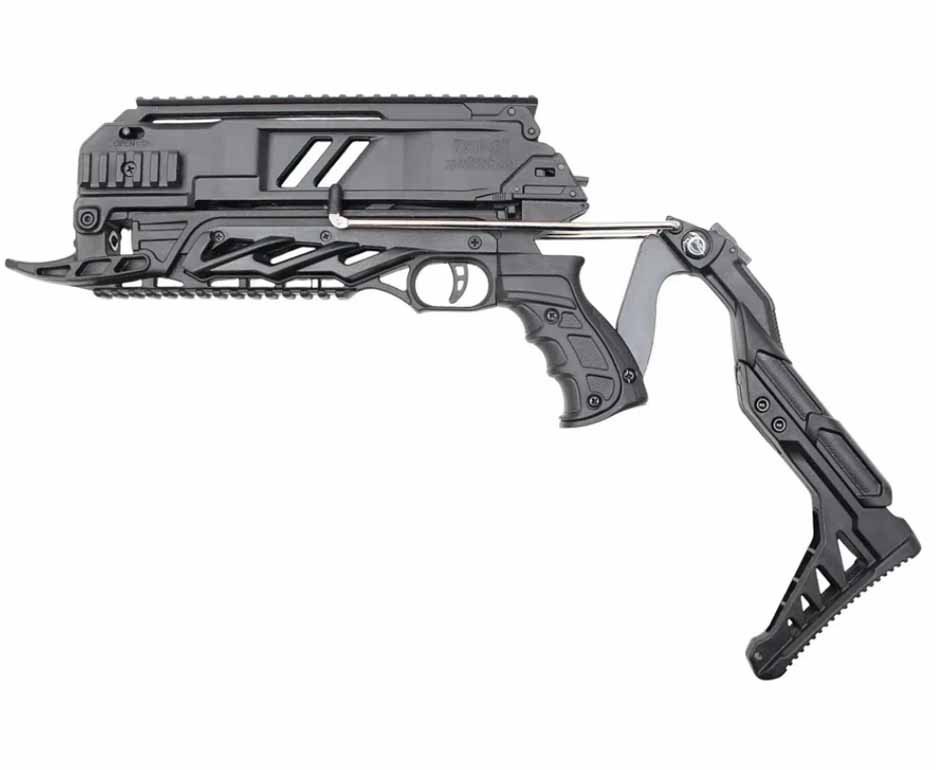 Balestra Besta MK-TCS3-BK 80 Libras com carregador 7 setas - Man Kung + Alvos + Kit Setas + Mochila/Capa