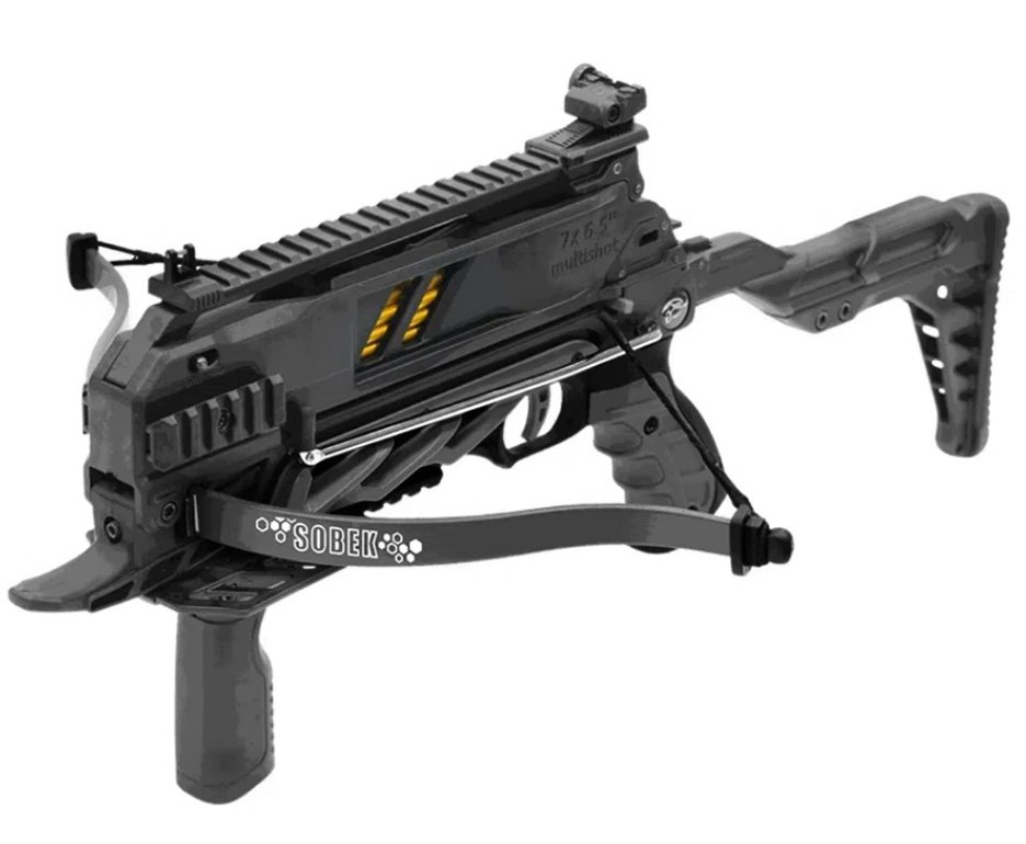 Balestra Besta MK-TCS3-BK 80 Libras com carregador 7 setas - Man Kung + Alvos + Red Dot + Kit Setas + Mochila Tática Assault 32L FXR