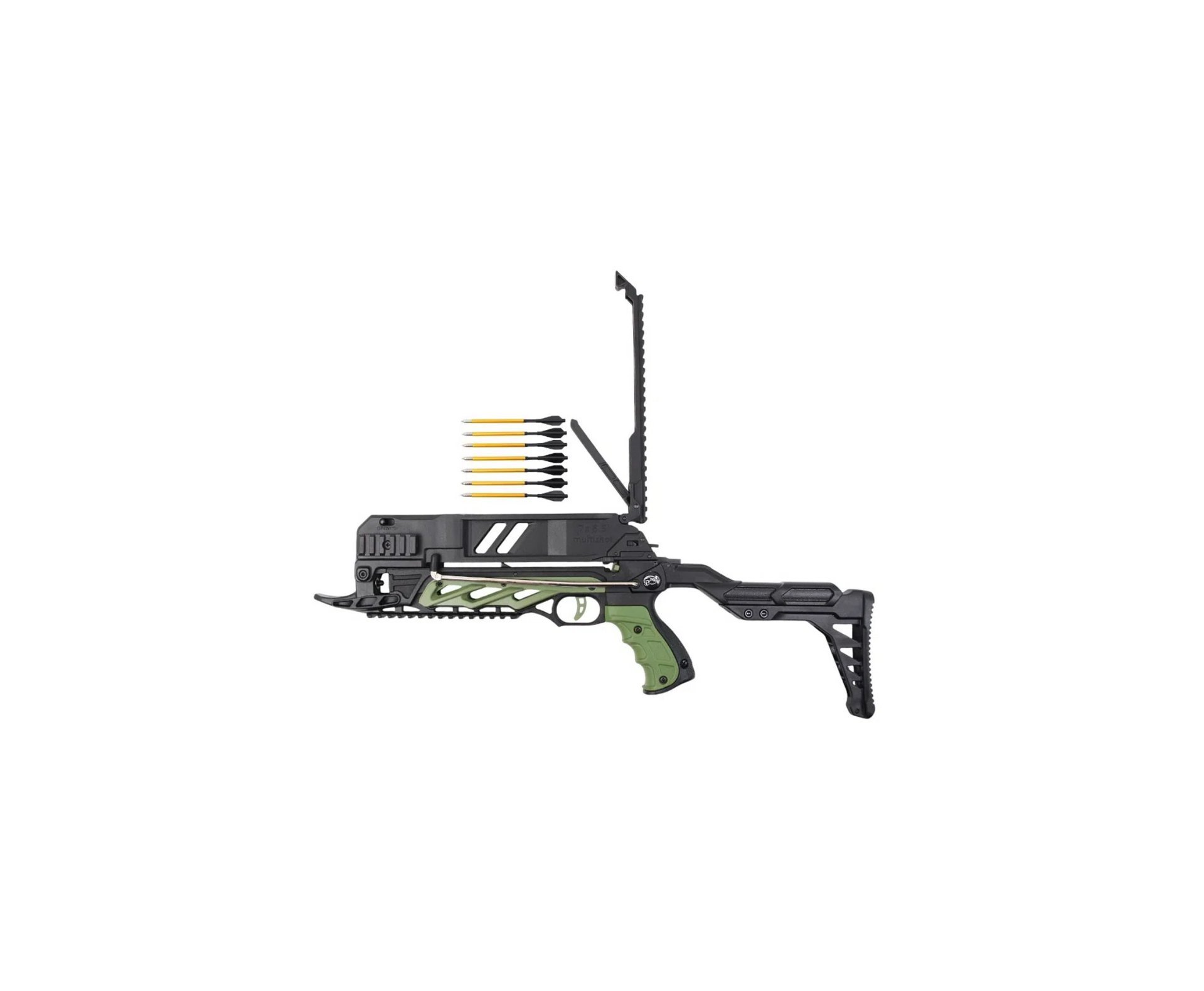 Balestra Besta MK-TCS3-G 80 Libras com carregador 7 setas - Man Kung + Alvos + Red Dot + Kit Setas + Mochila/Capa