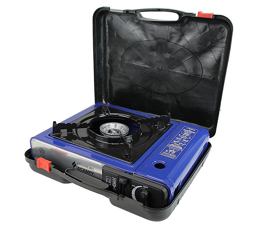 Fogareiro Portatil Leão para Cartucho de Gas com Maleta
