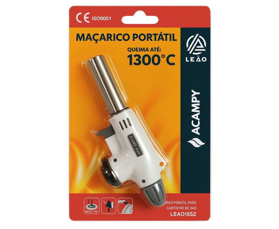 Maçarico Portátil Leão para Cartucho de Gás