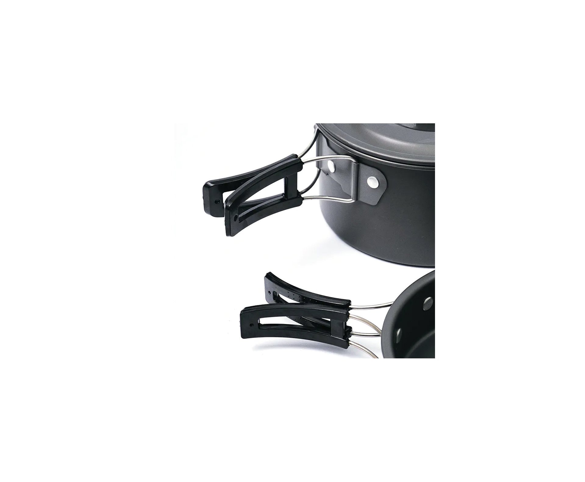 Conjunto de Panelas Camping Hawapi com Chaleira Ultraleve - Verde Limão