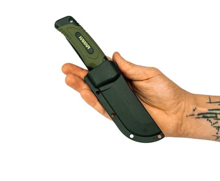 Faca Kurá Hawapi com Bainha – Verde