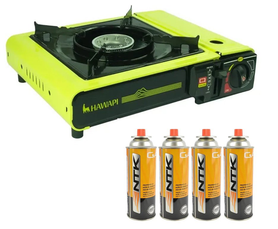 Fogareiro de Mesa Hawapi 3200WF - Verde Limão + Refil Gas