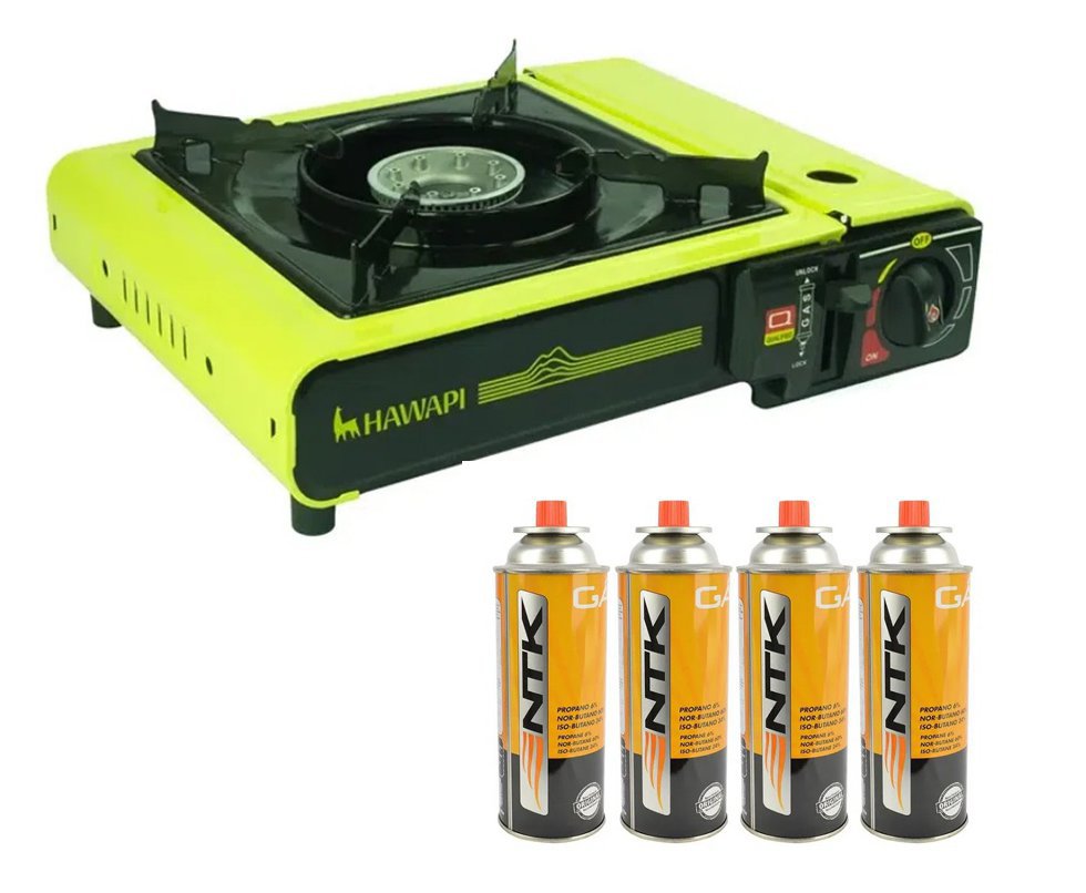 Fogareiro de Mesa Hawapi 3200WF - Verde Limão + Refil Gas