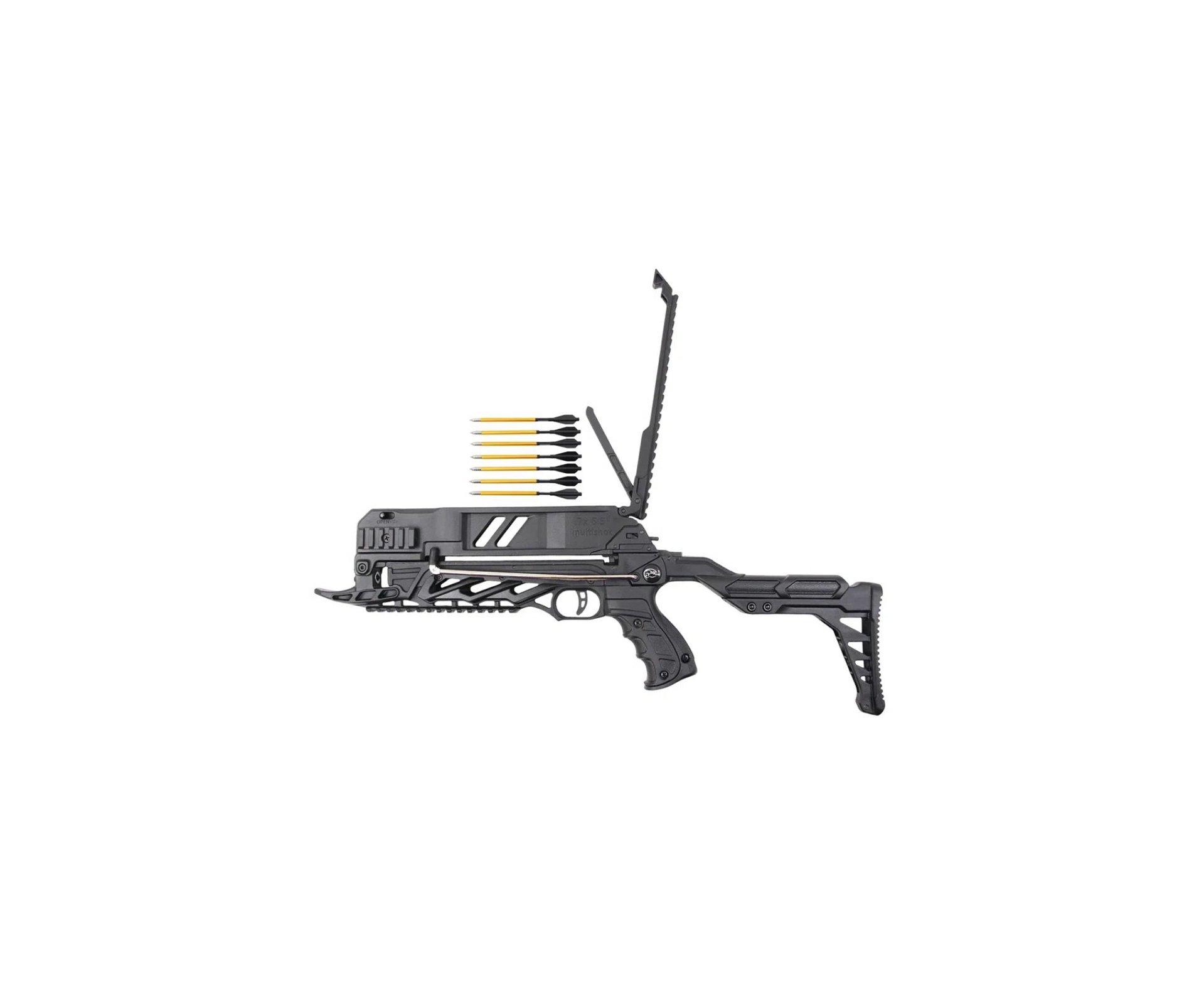 Balestra Besta MK-TCS3-BK 80 Libras com carregador 7 setas - Man Kung + Alvos + Kit Setas