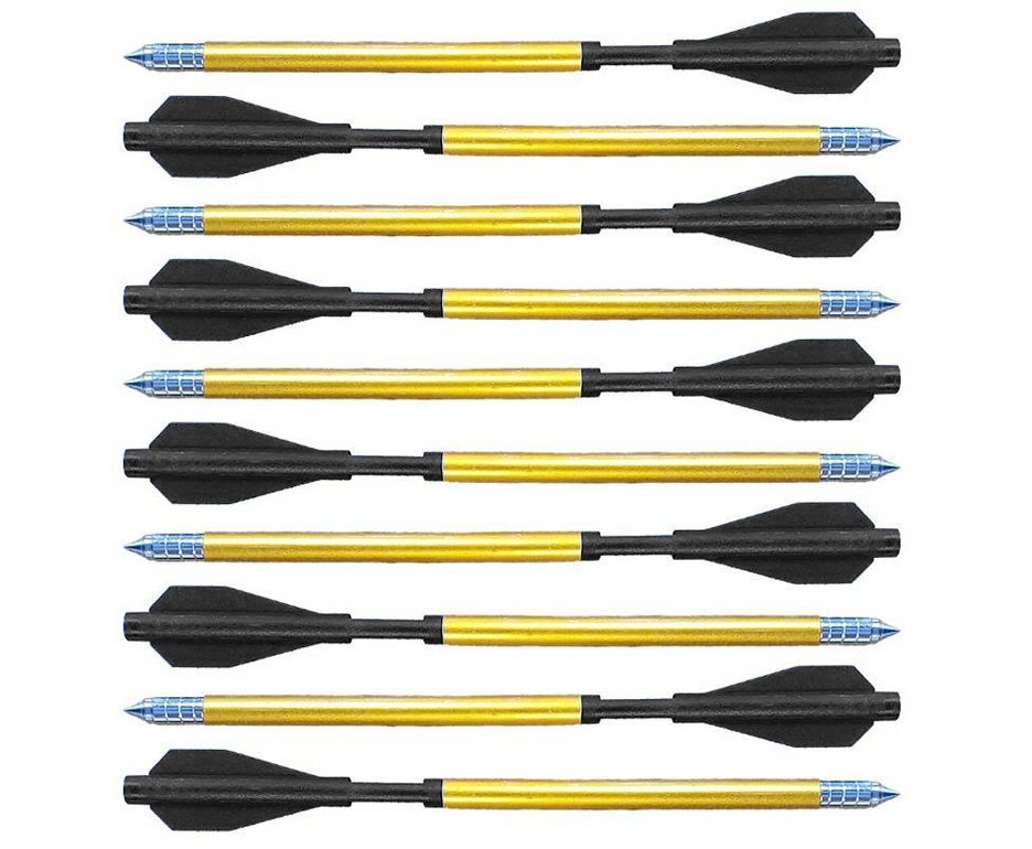 Kit 10 Setas Em Alumínio Man Kung para Besta / Balestra - Ponteira metal - 6,5"