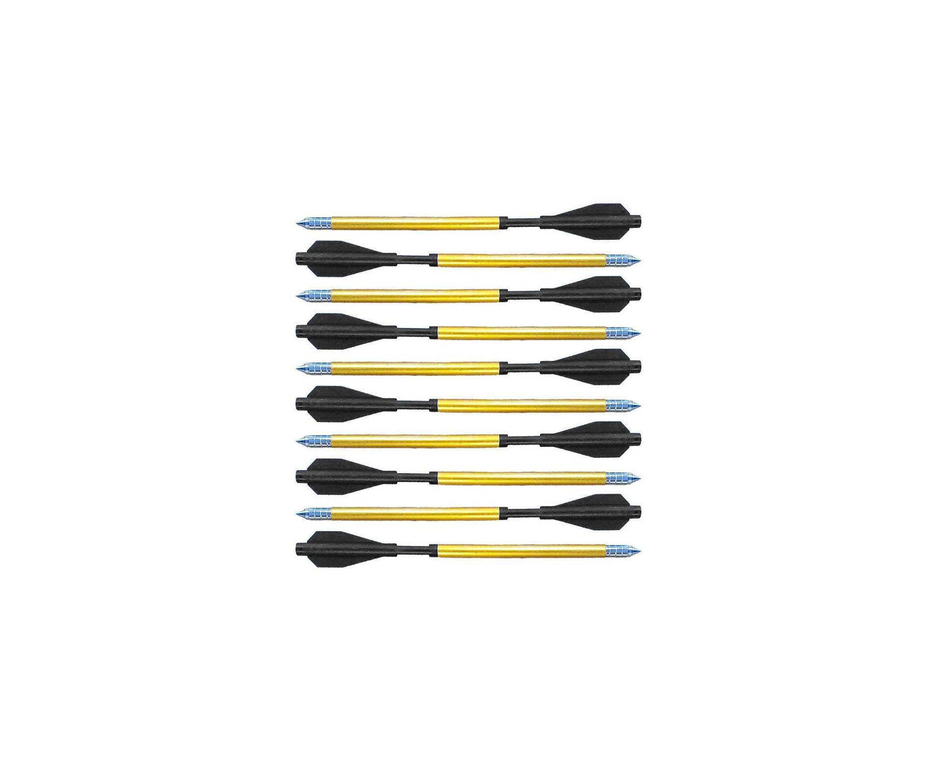 Kit 10 Setas Em Alumínio Man Kung para Besta / Balestra - Ponteira metal - 6,5"