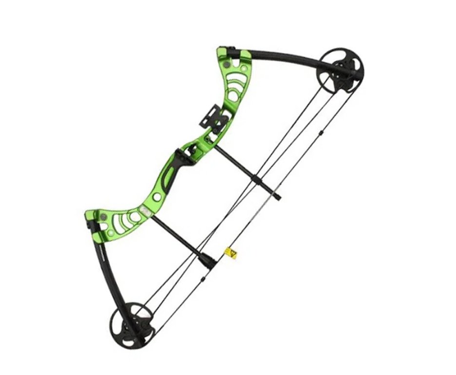 Arco Composto 30-55 Lbs Verde Mk-cb50g - Man Kung + 3 Flechas de Alumínio 30" + Cera Lubrificante