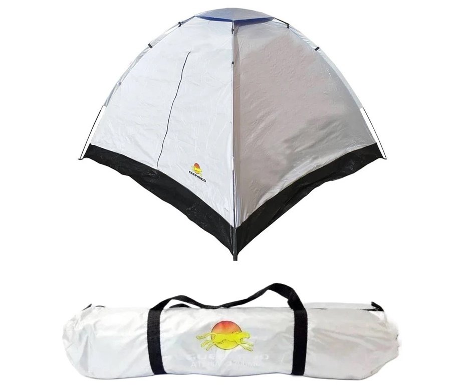 Barraca Atena 4 Pessoas - Guepardo + Saco de Dormir + Isolante Térmico + Lanterna de Cabeça + Fogareiro + Refil Gás