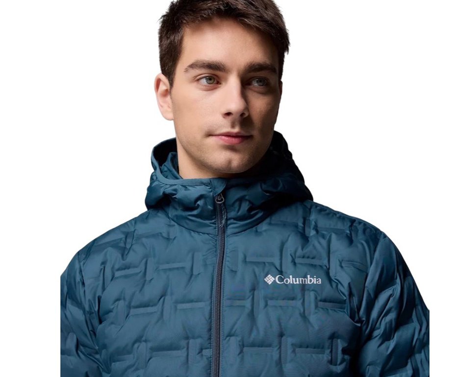 Jaqueta Columbia Masculina Delta Ridge II Down Hooded Collegiate Navy