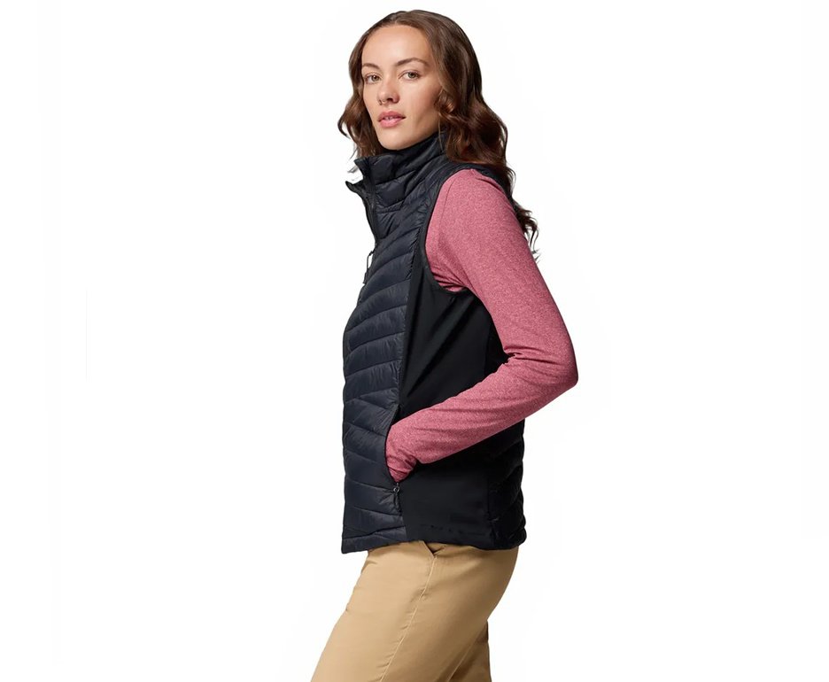 Colete Columbia Feminino Powder Pass III Hybrid Vest -Black