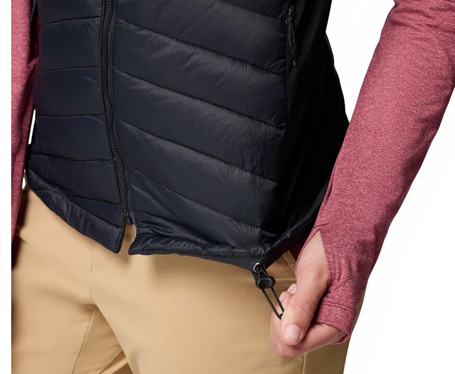 Colete Columbia Feminino Powder Pass III Hybrid Vest -Black