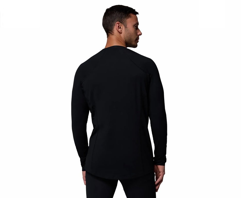 Blusa Columbia Masculina Baselayer Midweight Stretch Long Sleeve Top - Black