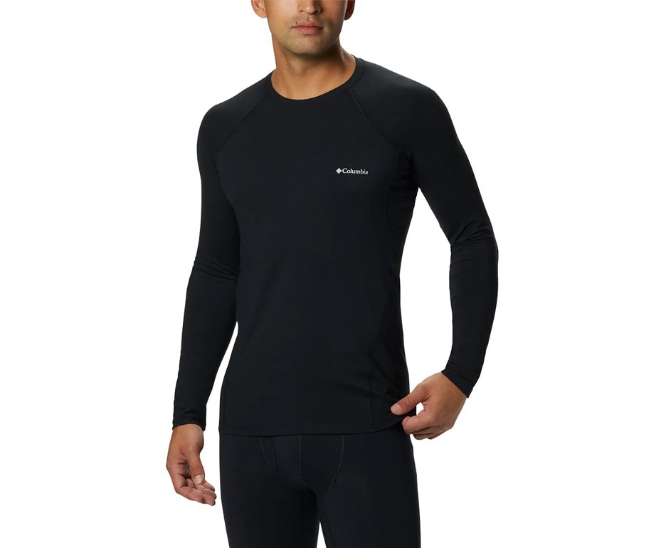 Blusa Columbia Masculina Baselayer Midweight Stretch Long Sleeve Top - Black
