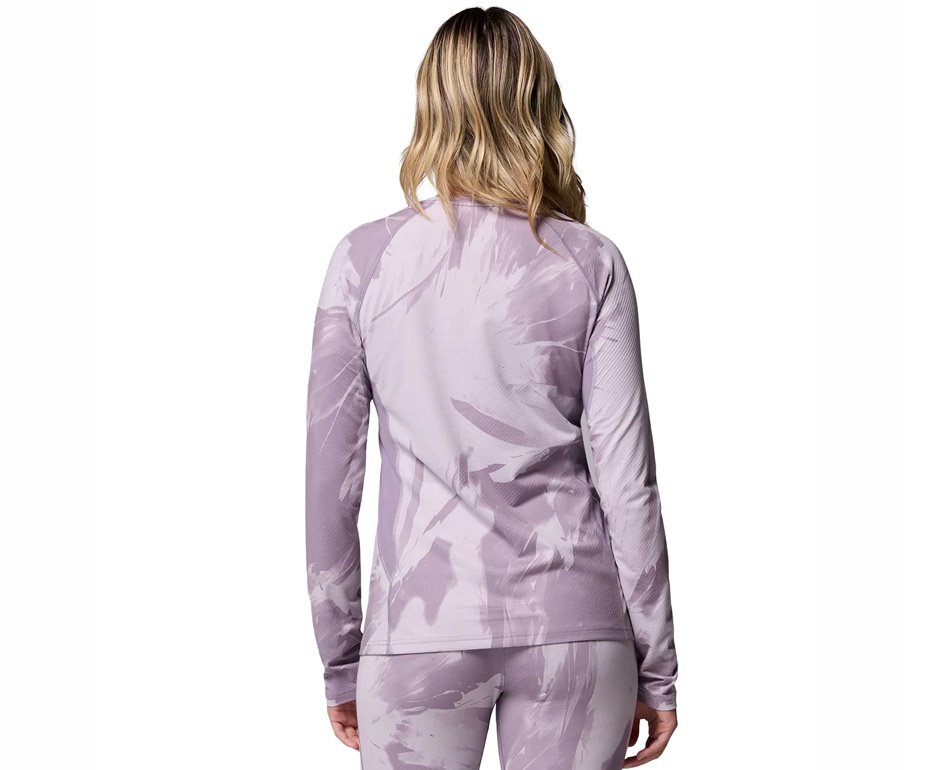 Blusa Columbia Feminina Omni-Heat Infinity Knit LS Crew Shale - Purple Snowfl