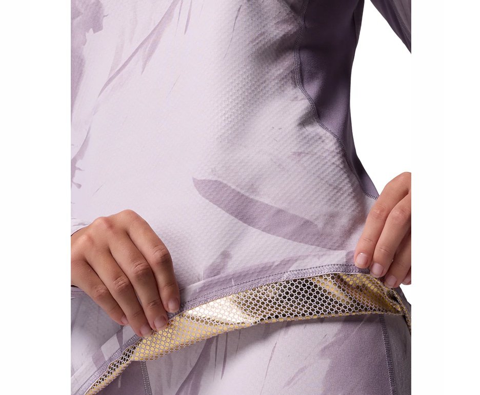 Blusa Columbia Feminina Omni-Heat Infinity Knit LS Crew Shale - Purple Snowfl