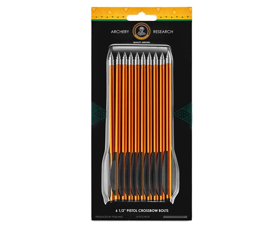 Kit 10 Setas de Alumínio para Besta / Balestra - Ponteira metal - 6,5" 80 libras  - Ek Archery