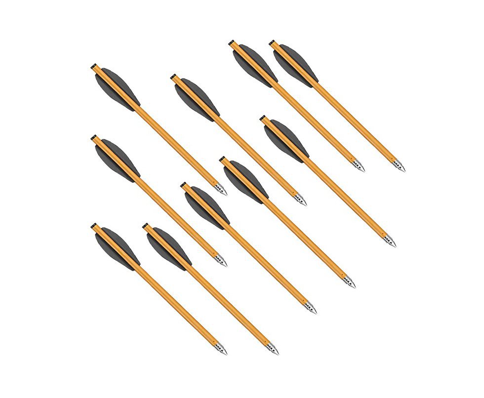 Kit 10 Setas de Alumínio para Besta / Balestra - Ponteira metal - 6,5" 80 libras - Ek Archery