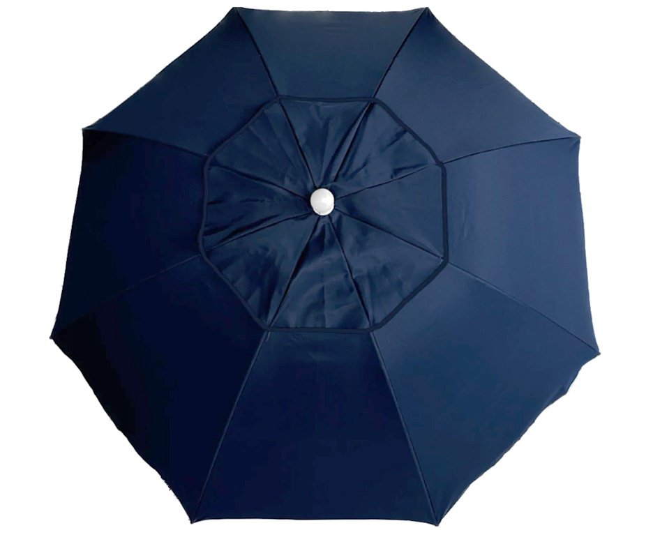 Guarda Sol Poliéster UV50+ Alumínio 2,50 x 2,5m Azul Marinho - Zaka