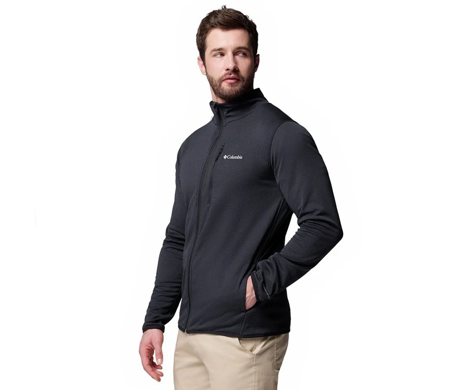 Jaqueta Columbia Hike Grid Fleece Full Zip Black