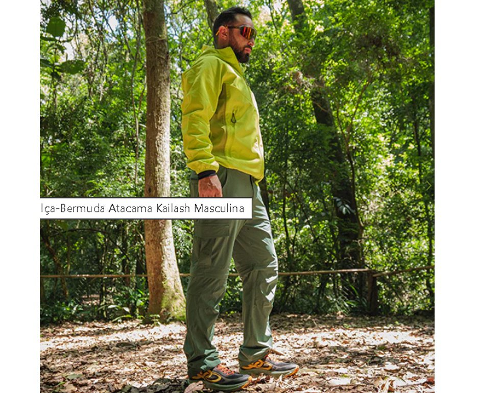 Calça Bermuda Masculina Kailash Atakama Verde Militar