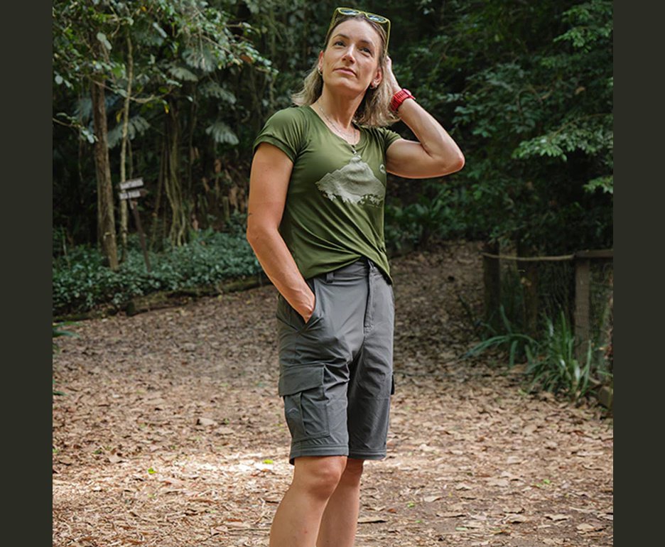 Calça Bermuda Feminina Kailash Atakama Cinza