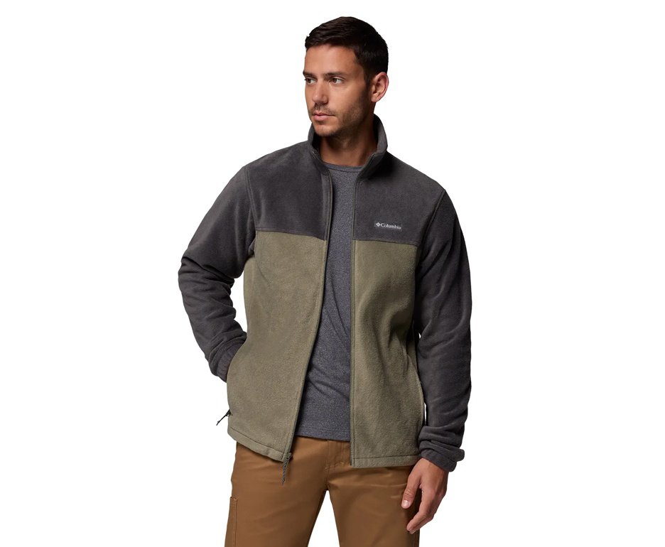 Jaqueta Columbia Masculina Fleece Steens Mountain Full Zip Safari/ Stone Green