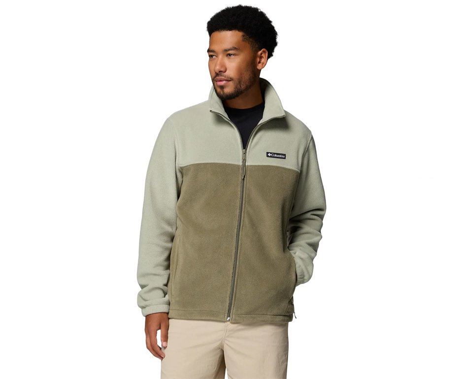 Jaqueta Columbia Masculina Fleece Steens Mountain Full Zip Safari/ Stone Green