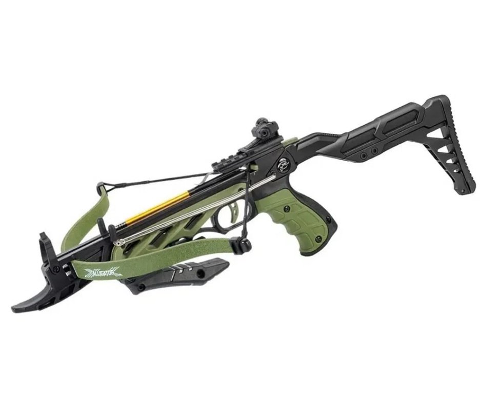 Besta balestra Recurvo Pistola Alligator TCS2- G 80 Lbs - Man Kung + Red Dot 1x30
