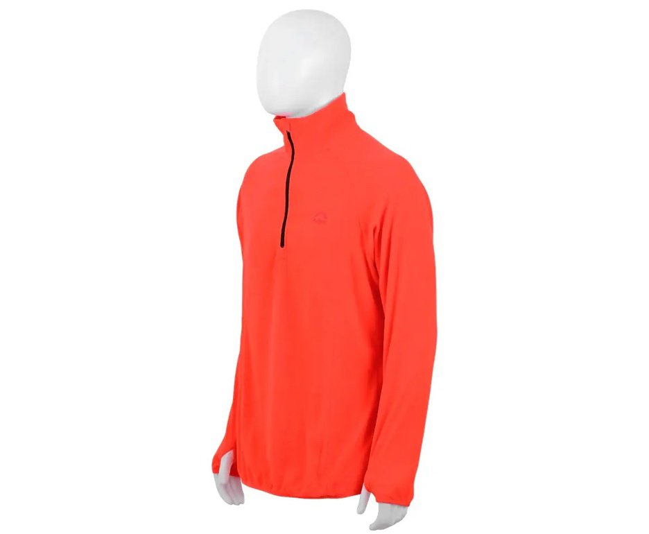 Jaqueta Kailash Fleece Chamonix 1/2 Ziper XLite Masculino Laranja Escuro