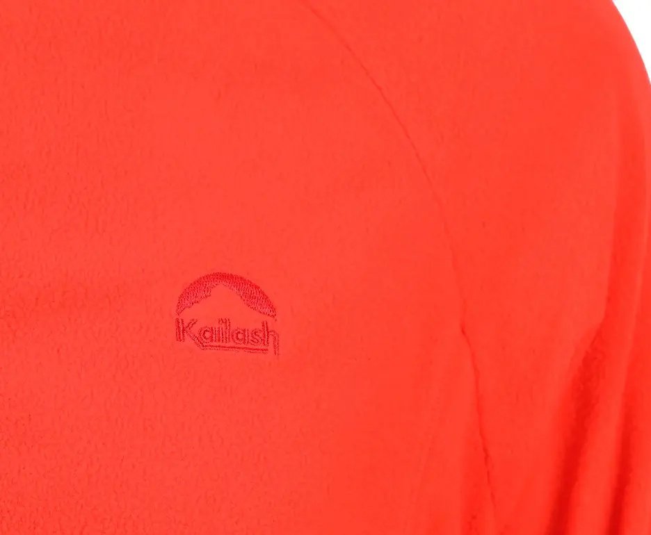 Jaqueta Kailash Fleece Chamonix 1/2 Ziper XLite Masculino Laranja Escuro