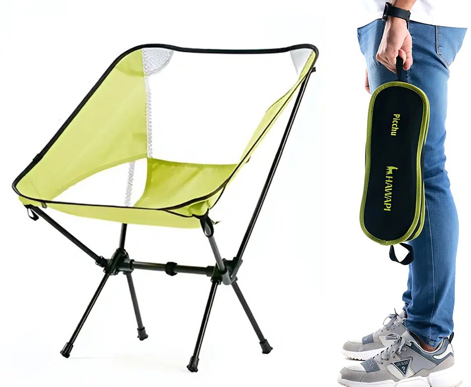 Cadeira Hawapi Picchu Cap. 125Kg Aluminio Preto