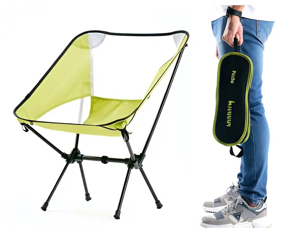Cadeira Hawapi Picchu Cap. 125Kg Aluminio Preto