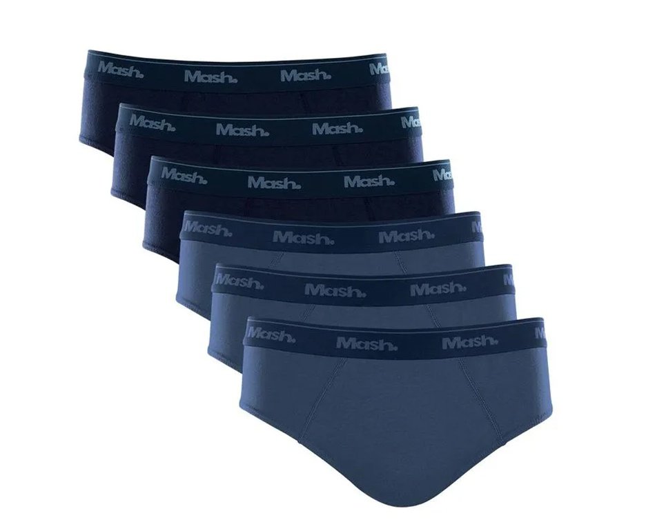 Kit 6 Cueca Slip Alg Elast Mash 0.75.04N AZ08/AZ08/AZ08/AZ11/AZ11/AZ11 P