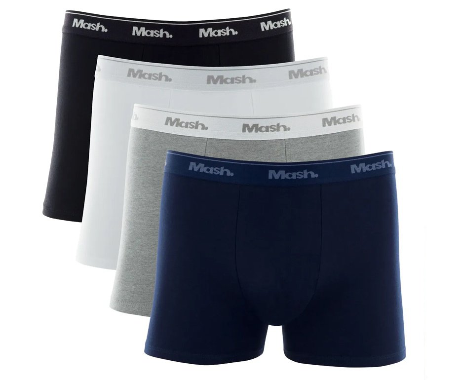 Kit 4 Cuecas Mash Boxer Box Algodão Cotton Original