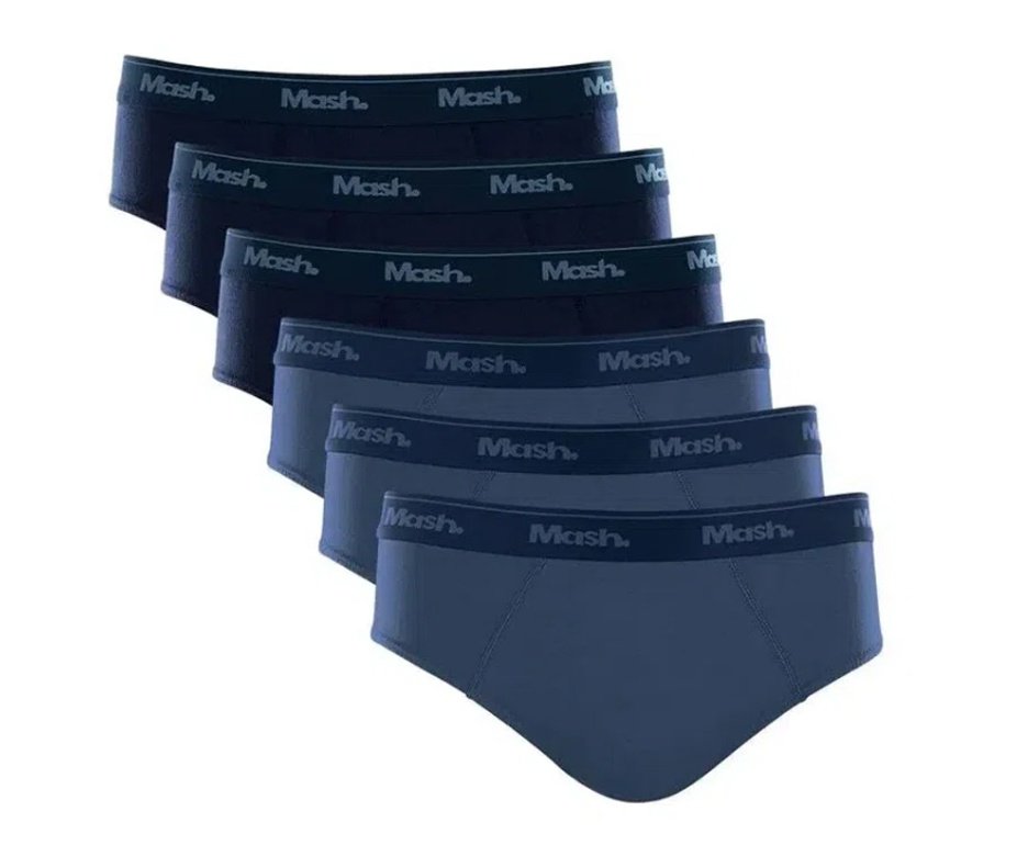 Kit 4 Cuecas Mash Boxer Box Algodão Cotton Original + Kit 6 Cuecas Slip Algodão Mash - TAM M