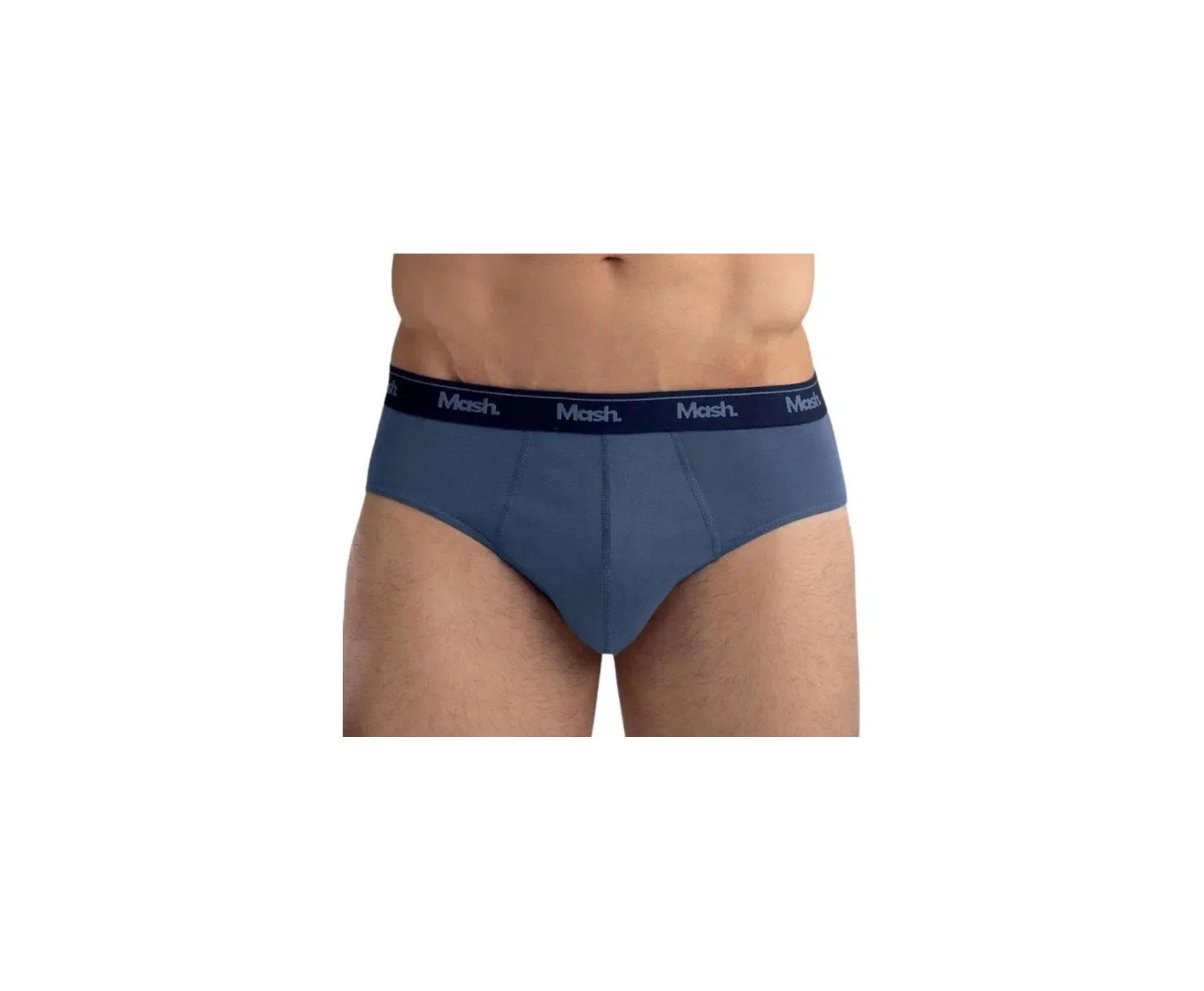 Kit 18 Cuecas Slip Algodão Mash Original - Azul - TAM M