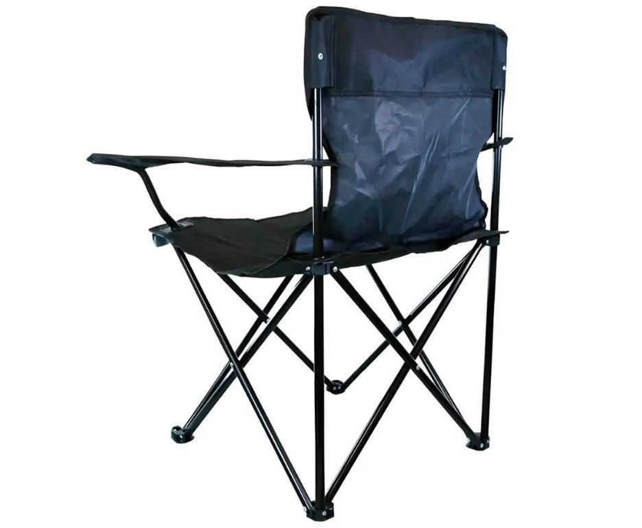 Cadeira camping Dobrável Relax com Porta Copo Preto - Guepardo